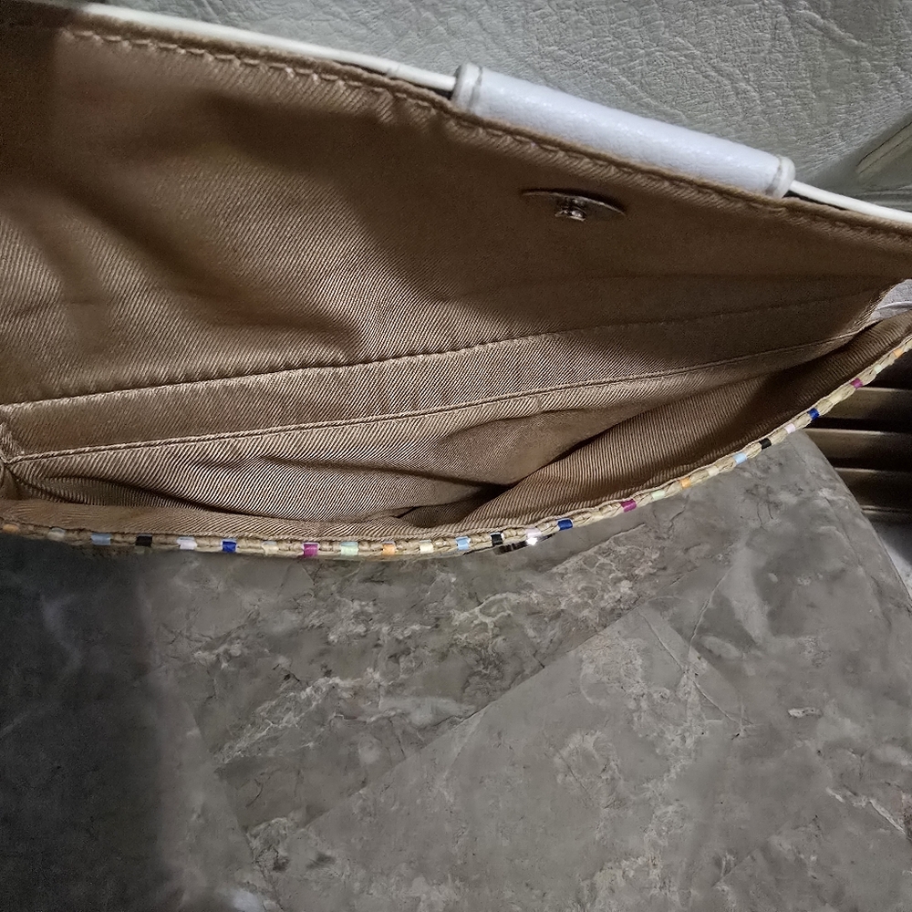 Stone & Co. Cohasset Cream & Multicolor Woven Straw Shoulder Bag - Picture 10 of 16